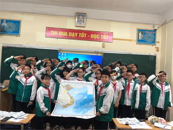 Liên đội trường THCS Ngũ Lão đã triển khai và tham gia dự thi Cuộc thi ảnh  Check-in cùng bản đồ Việt Nam , hưởng ứng cuộc vận động  Tự hào một dải non sông 