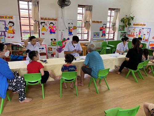 Trường mầm non Tràng Cát tổ chức tiêm văcxin phòng Covid-19 cho trẻ từ 5-11 tuổi trên địa bàn Phường Tràng Cát