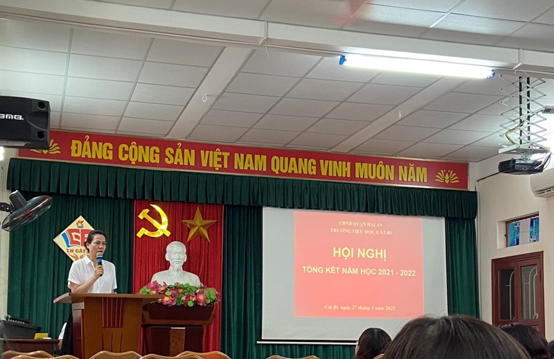 Hội nghị Tổng kết năm học 2021-2022 của Trường Tiểu học Cát Bi