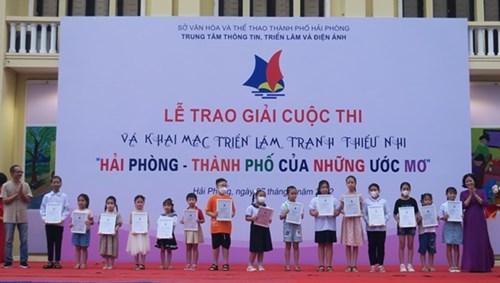 Trao giải Cuộc thi và Khai mạc triển lãm tranh thiếu nhi “Hải Phòng – Thành phố của những ước mơ”